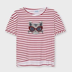 T-särk tüdrukutele Mayoral, punane/valge цена и информация | Рубашки для девочек | kaup24.ee