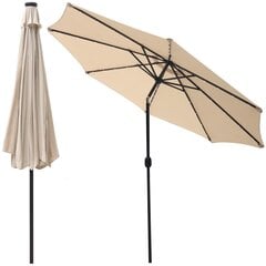 зонт садовый со светодиодной подсветкой, 300 см, бежевый цена и информация | Зонты, маркизы, стойки | kaup24.ee