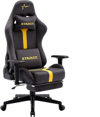 Игровое кресло STARUZI, с подставкой для ног, дышащее, вращающееся, серое/желтое цена и информация | Офисные кресла | kaup24.ee