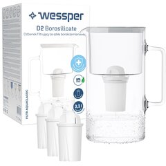 Кувшин Wessper AquaClassic D2 синий + 4 фильтра Wessper AquaClassic в комплекте цена и информация | Фильтры для воды | kaup24.ee