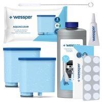 Очиститель от накипи Wessper 500 мл + 2x фильтр для воды + таблетки + резак + смазка цена и информация | Аксессуары для кофейных аппаратов | kaup24.ee