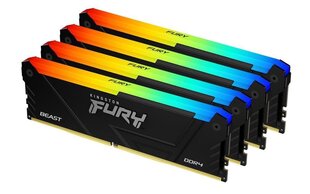 Kingston Fury Beast RGB (KF436C18BB2AK4/64) цена и информация | Оперативная память (RAM) | kaup24.ee