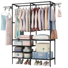Вешалка для одежды - Amelia, черная цена и информация | Шкафы | kaup24.ee
