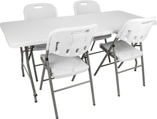складной стул, белый цена и информация | Садовые стулья, кресла, пуфы | kaup24.ee