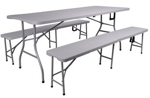 стол для кейтеринга - 180 см, серый цена и информация | Садовые столы и столики | kaup24.ee