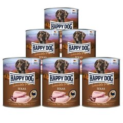 Happy Dog Sensible Pure Texas monoproteiiniga koerte konservid kalkunilihaga 800g x 6tk hind ja info | Konservid koertele | kaup24.ee