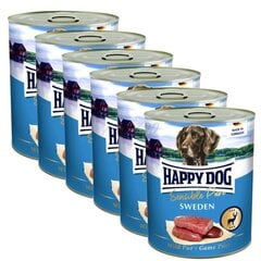 Happy DogSensible Pure Sweden Monoproteiiniga konservid koertele ulukilihaga, 800g x 6tk цена и информация | Консервы для собак | kaup24.ee