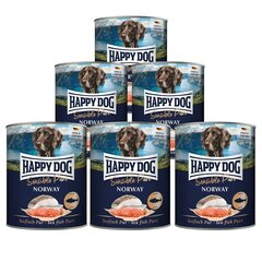 Happy Dog Sensible Pure Norway монопротеиновые консервы для собак с лососем/треской, 800г х 6шт цена и информация | Консервы для собак | kaup24.ee