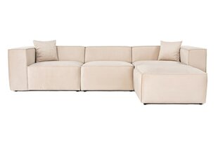 Kampinė sofa Lora (L1-O1-1R-POUFFE ) - Cream цена и информация | Угловые диваны | kaup24.ee