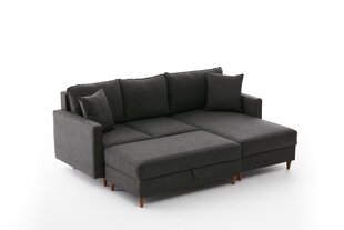 Kampinė sofa Eva Right - Anthracite цена и информация | Угловые диваны | kaup24.ee