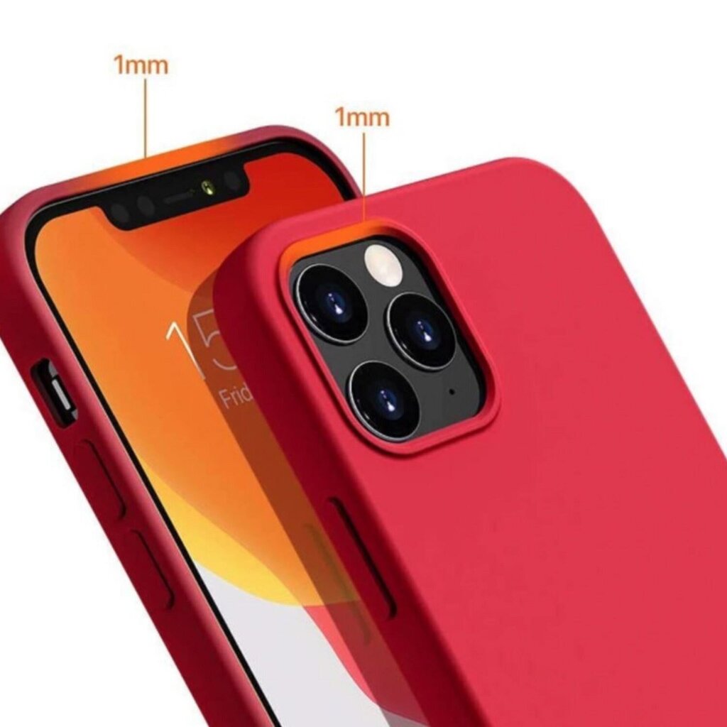 Riff Thin & Soft silicone case with soft fiber inside, Red цена и информация | Telefoni kaaned, ümbrised | kaup24.ee