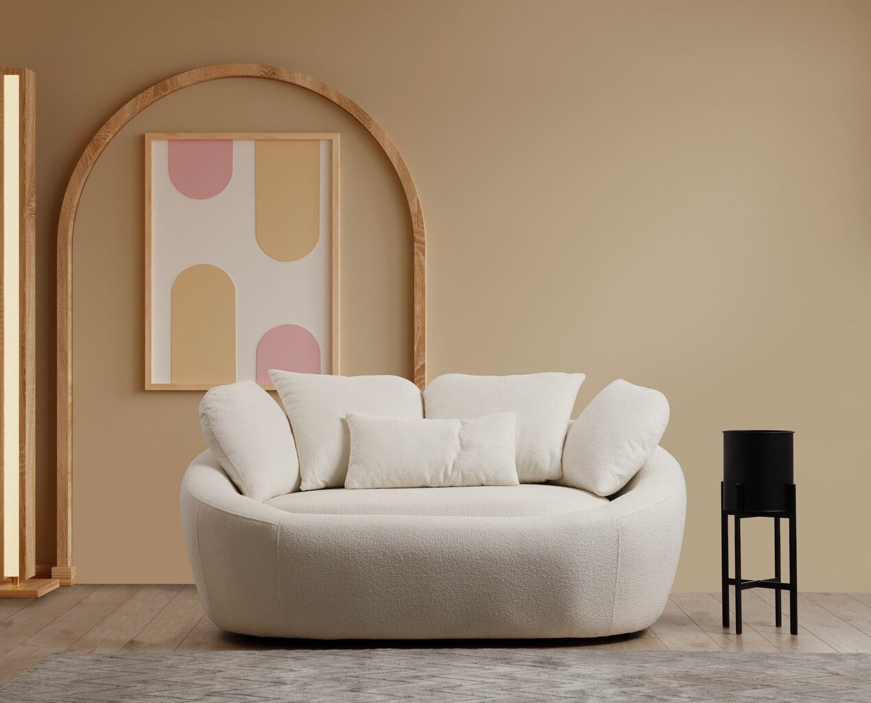 Kahekohaline diivan Atelier Del Sofa Midye Love Seat, beež hind ja info | Diivanid ja diivanvoodid | kaup24.ee