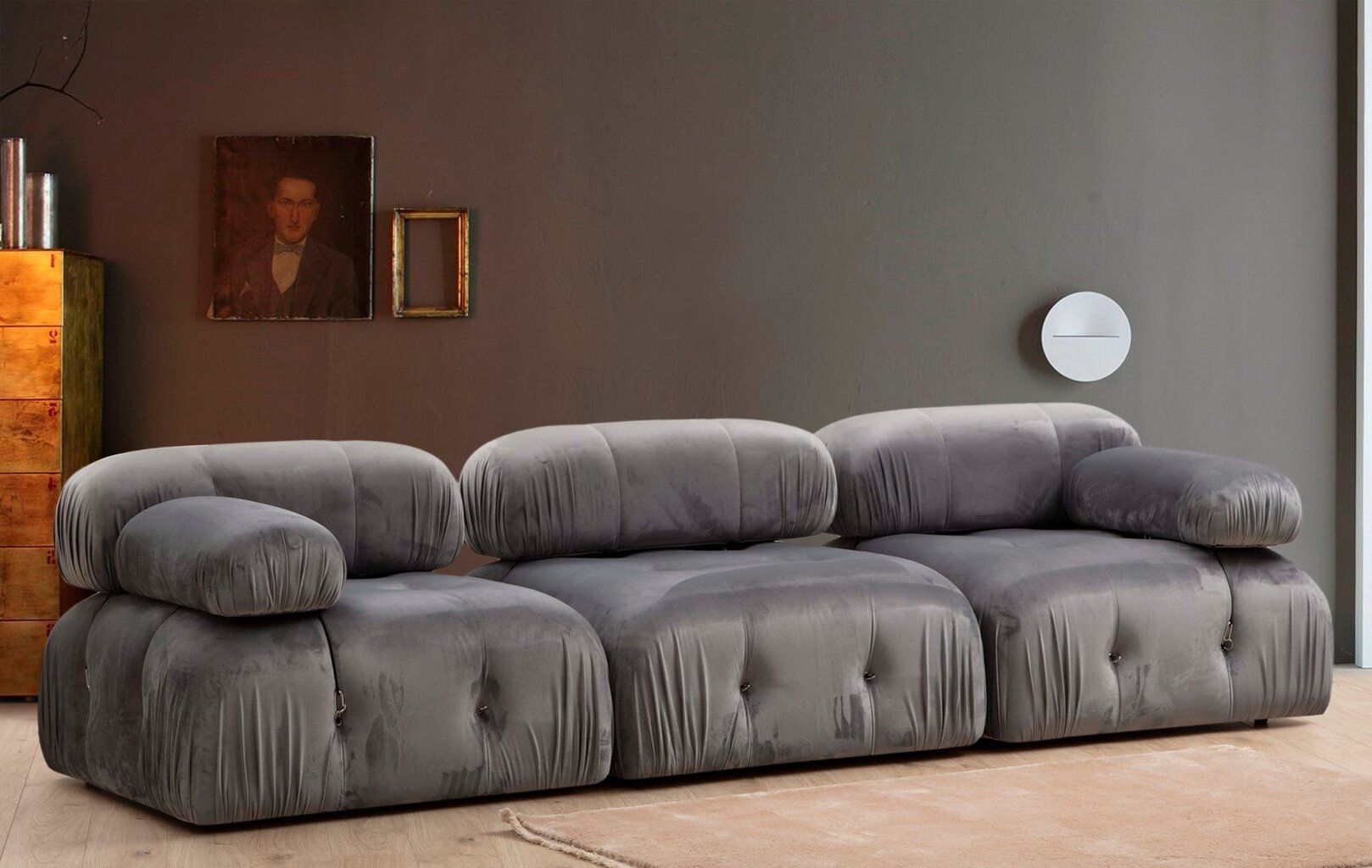 Kolmekohaline diivan Atelier Del Sofa Bubble, hall hind ja info | Diivanid ja diivanvoodid | kaup24.ee