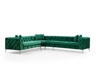 Kampinė sofa Como Left - Green цена и информация | Угловые диваны | kaup24.ee