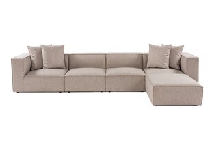 Kampinė sofa Sora (L1-O1-O1-1R-POUFFE ) - Sand Beige цена и информация | Угловые диваны | kaup24.ee