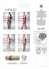 Seksikad sukkpüksid Passion Ti Open 007, punane hind ja info | Naiste sekspesu | kaup24.ee