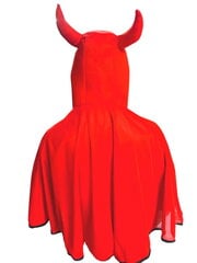 Kuradimantli kostüüm sarvedega 90-120 cm hind ja info | Karnevali kostüümid | kaup24.ee