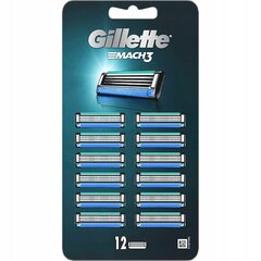 Raseerimispead Gillette Mach 3, 12 tk hind ja info | Raseerimisvahendid | kaup24.ee