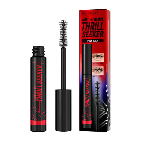 Ripsmetušš Rimmel Wonder Volume Thrill Seeker, Black, 8 ml hind ja info | Ripsmetušid, lauvärvid, silmapliiatsid, seerumid | kaup24.ee