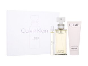 Набор Calvin Klein Eternity для женщин: парфюмированная вода EDP, 100 мл + парфюмированная вода EDP, 10 мл + лосьон для тела, 100 мл цена и информация | Женские духи | kaup24.ee