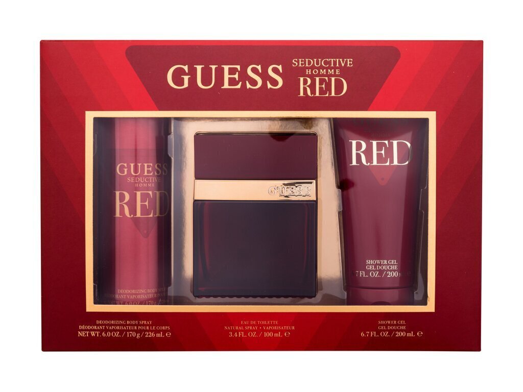 Komplekt Guess meestele: tualettvesi EDT 100 ml + deodorant 226 ml + dušigeel 200 ml цена и информация | Meeste parfüümid | kaup24.ee