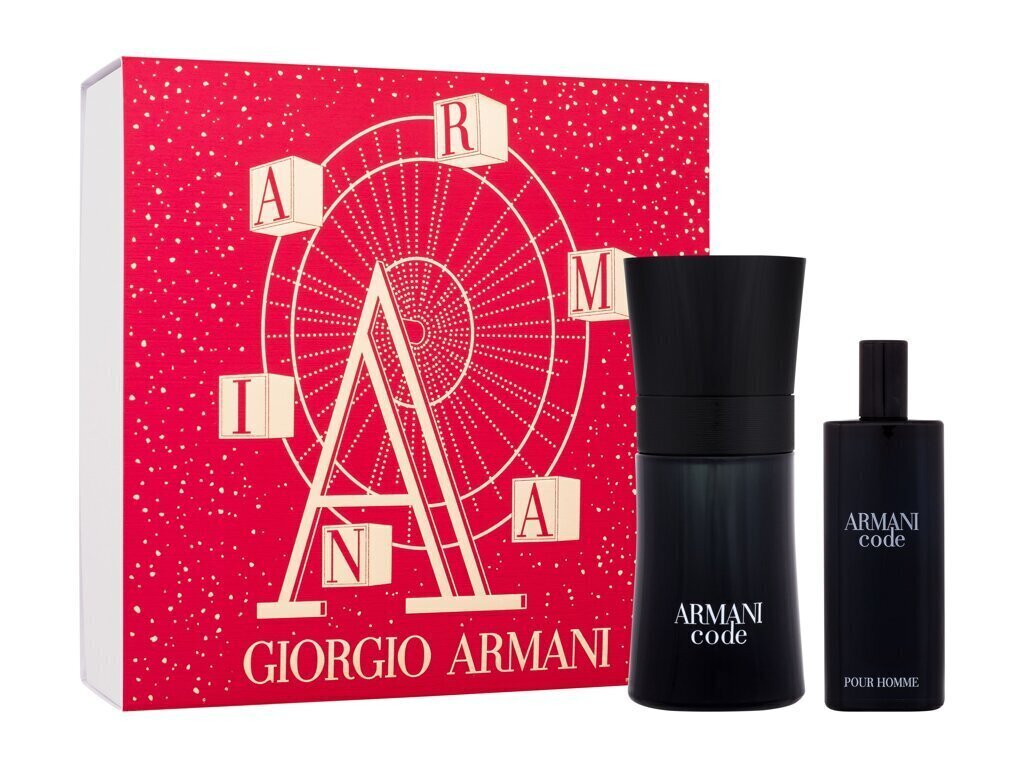 Komplekt Giorgio Armani Armani Code: tualettvesi EDT, 50 ml + tualettvesi EDT, 15 ml hind ja info | Meeste parfüümid | kaup24.ee