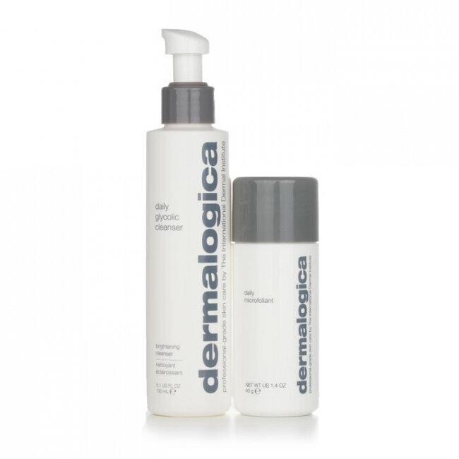 Komplekt näonaha hoolduseks Dermalogica The Glowing Skin Set: kirkust andev puhastusvahend, 150 ml + koorija, 40 g hind ja info | Näopuhastusvahendid | kaup24.ee