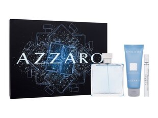 Набор Azzaro Chrome для мужчин: туалетная вода EDT, 100 мл + туалетная вода EDT, 10 мл + шампунь для волос и тела, 75 мл цена и информация | Мужские духи | kaup24.ee