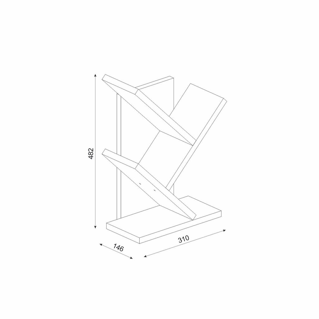 Raamaturiiul Asir Nino, pruun hind ja info | Riiulid | kaup24.ee