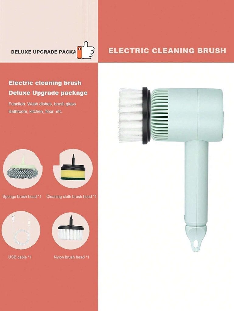 Elektriline puhastushari Electronics LV-12, roheline, 1 tk hind ja info | Puhastustarvikud | kaup24.ee