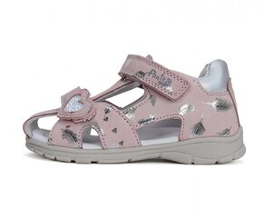 Кожаные сандалии для девочек Ponte20, розовые цена и информация | Детские сандали | kaup24.ee