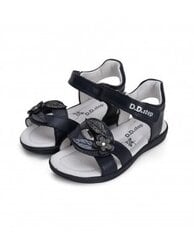 Nahast sandaalid tüdrukutele D.D Step, sinine hind ja info | Laste sandaalid | kaup24.ee