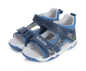 Nahast sandaalid poistele D.D.Step, sinine hind ja info | Laste sandaalid | kaup24.ee