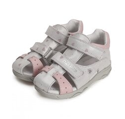 Nahast sandaalid tüdrukutele D.D.STEP. G064-41911M. Silver. hind ja info | Laste sandaalid | kaup24.ee
