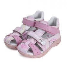 Кожаные сандалии для девочек D.D.Step, розовые цена и информация | Детские сандали | kaup24.ee