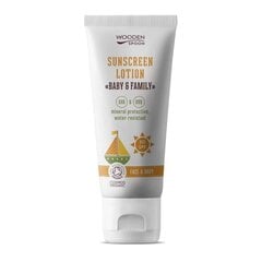 Защитный крем от солнца для лица и тела Wooden Spoon Baby &amp; Family SPF30+, 100мл цена и информация | Кремы от загара | kaup24.ee