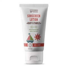 Päikesekaitsekreem Wooden Spoon Baby &amp; Family SPF50+, 150ml hind ja info | Päikesekreemid | kaup24.ee