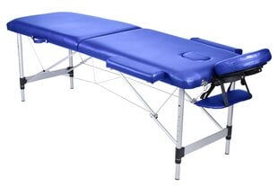 2-зонный раскладной массажный стол Vangaloo, 186 x 60 см, синий цена и информация | Аксессуары для массажа | kaup24.ee