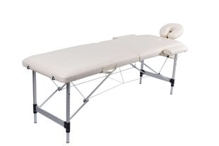 Vangaloo 2-зонный раскладной массажный стол, 186 x 60 см, бежевый цена и информация | Аксессуары для массажа | kaup24.ee