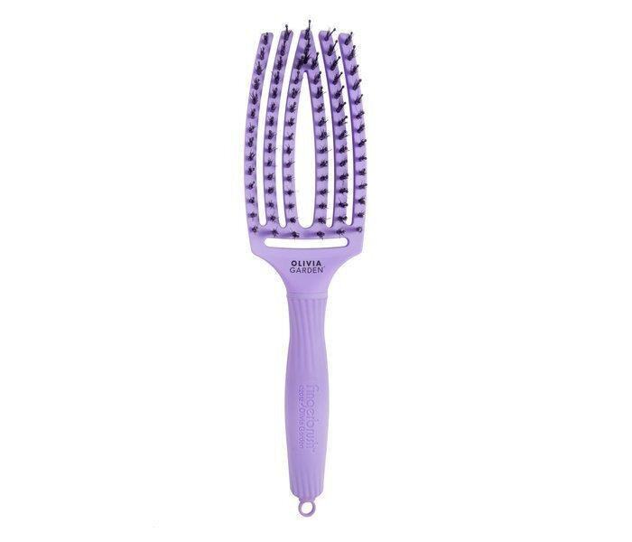 Juuksehari Olivia Garden Fingerbrush Combo Medium, Lavendel цена и информация | Juukseharjad, kammid, juuksuri käärid | kaup24.ee