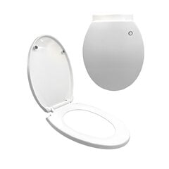 Aeglaselt sulguv WC-poti kaas EF-8011SD, valge hind ja info | WC-poti tarvikud | kaup24.ee