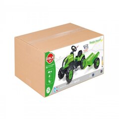 фермерский педальный трактор с прицепом, зеленый цена и информация | Игрушки для малышей | kaup24.ee