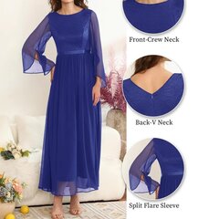 Длинное женское платье DressTells, синее цена и информация | Платья | kaup24.ee