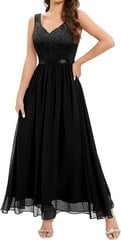 Длинное женское платье GardenWed, черное цена и информация | Платья | kaup24.ee