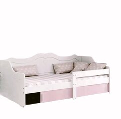 Детская кровать Melanie с матрацем и ящиком для белья 160x80см, розовая мебельная плита, дерево цена и информация | Детские кровати | kaup24.ee