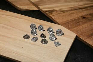 Polsterdatud kristallnupp 20x15mm metallalusel, 10 tk hind ja info | Muud mööblitarvikud | kaup24.ee