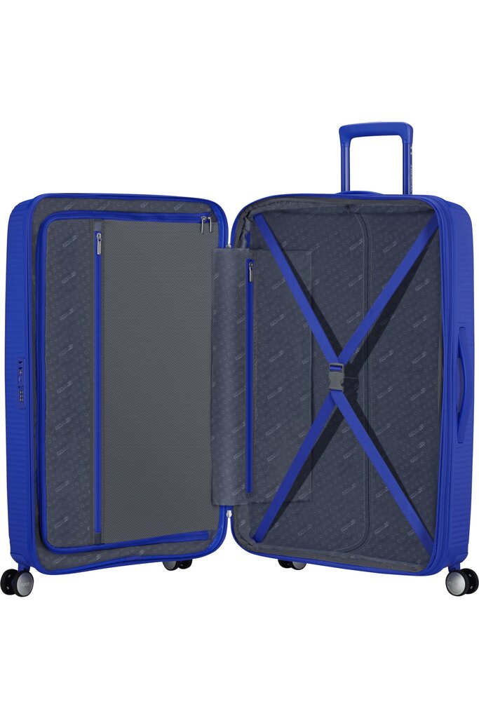 Keskmine reisikohver American Tourister Soundbox Spinner Expandable 67 cm, Cobalt Blue цена и информация | Kohvrid, reisikotid | kaup24.ee