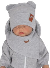 Шапка для младенцев Zyzio&Zuzia, серая цена и информация | Шапки, перчатки, шарфики для новорожденных | kaup24.ee