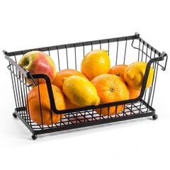 корзина для овощей и фруктов, черная цена и информация | Посуда для хранения еды | kaup24.ee