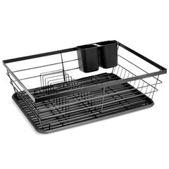 Сушилка для посуды - HARBIN, черный цена и информация | Столовые и кухонные приборы | kaup24.ee